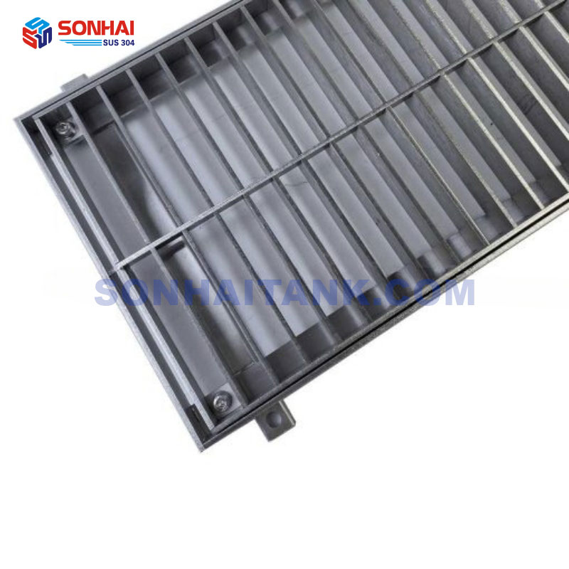 Nắp rãnh thoát nước Grating nan ngang - tải cao