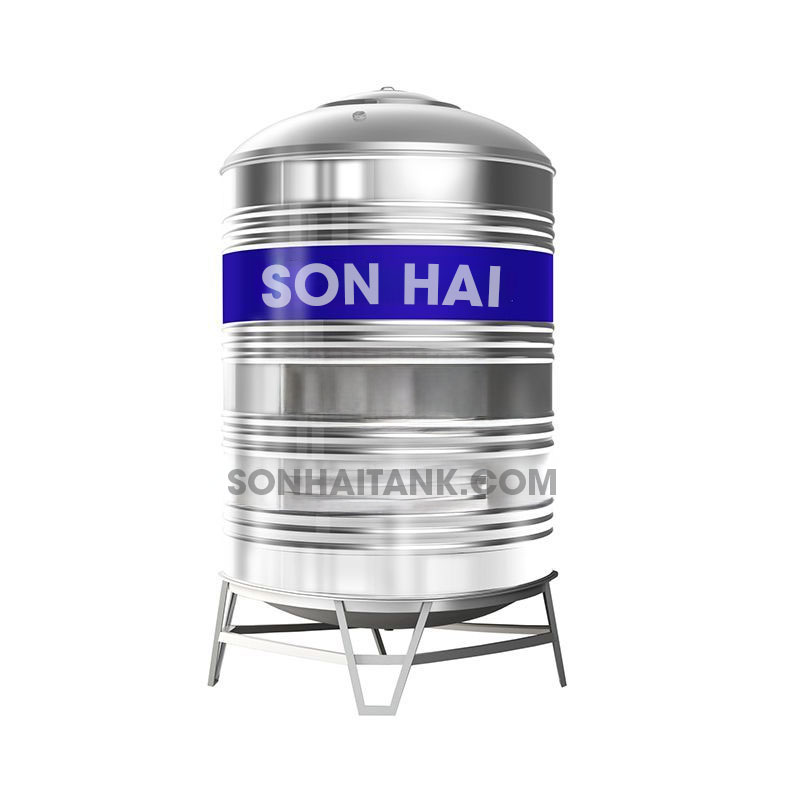 Bồn nước Inox 500L Sơn Hải đứng (Φ720)