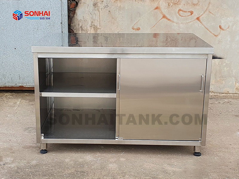 Tủ inox 2 cửa lùa